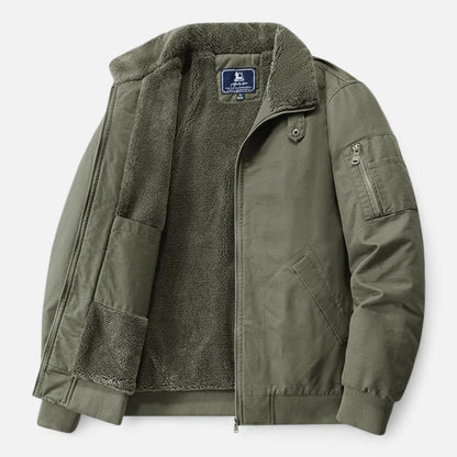 Chaqueta Hombre Invierno Algodón y Lana Ajuste Clásico