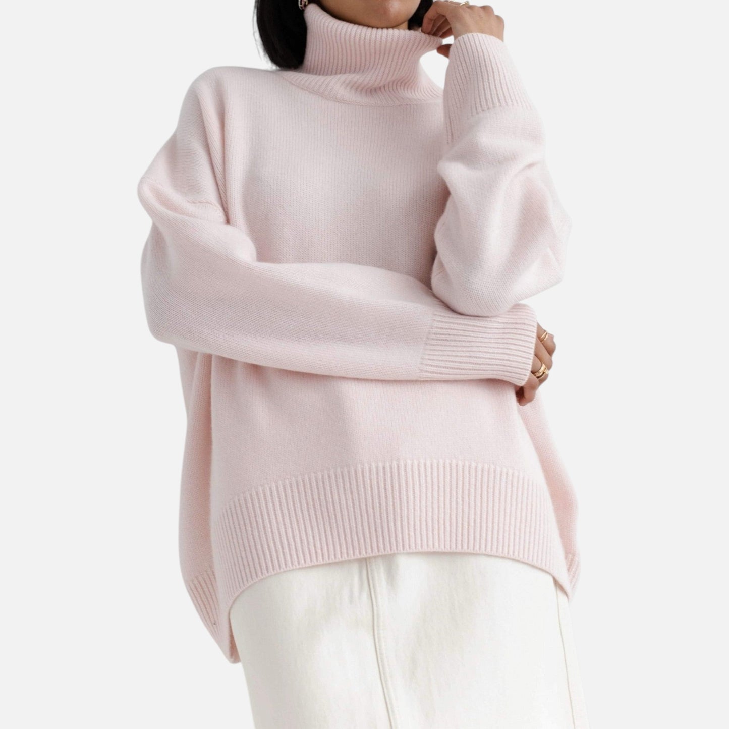 Jersey Mujer Invierno Cuello Alto Corte Suelto