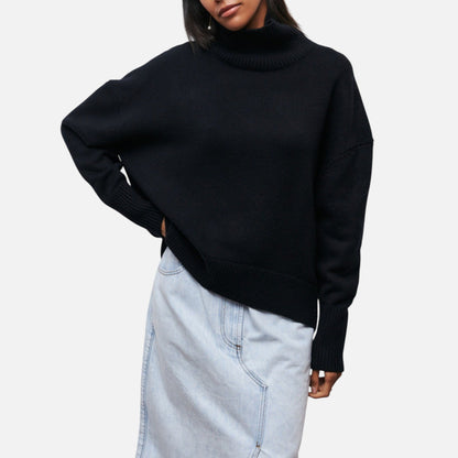 Jersey Mujer Invierno Cuello Alto Corte Suelto