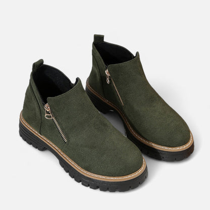 Botines Mujer Invierno Tacón Cuadrado