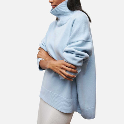 Jersey Mujer Invierno Cuello Alto Corte Suelto
