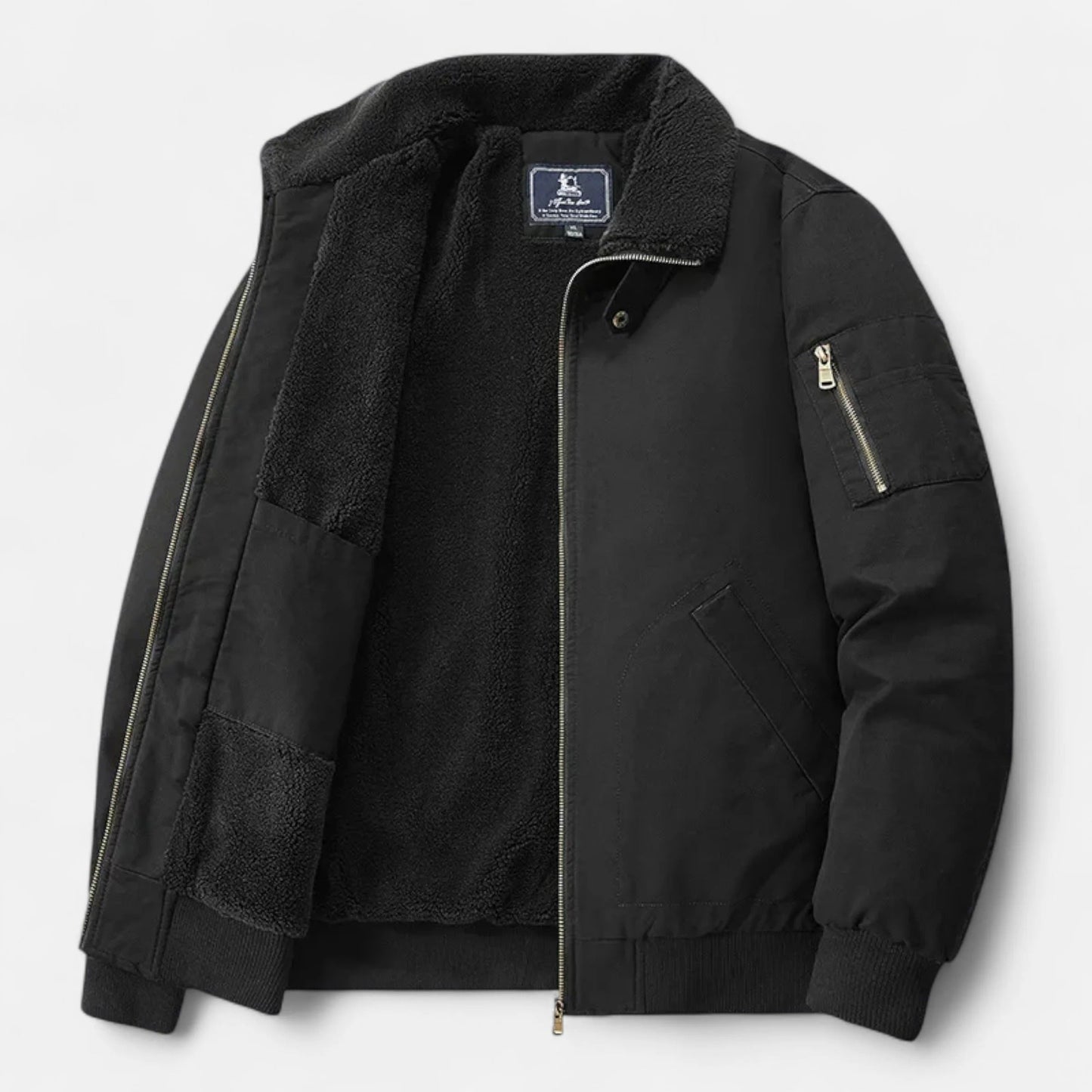 Chaqueta Hombre Invierno Algodón y Lana Ajuste Clásico