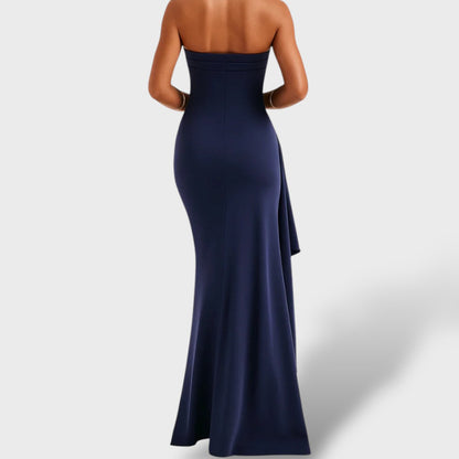 Vestido Largo Mujer Sin Hombros Ajuste Elegante
