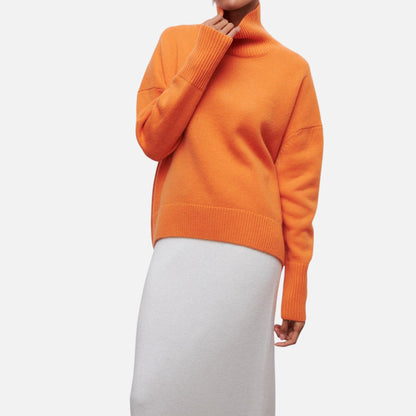 Jersey Mujer Invierno Cuello Alto Corte Suelto