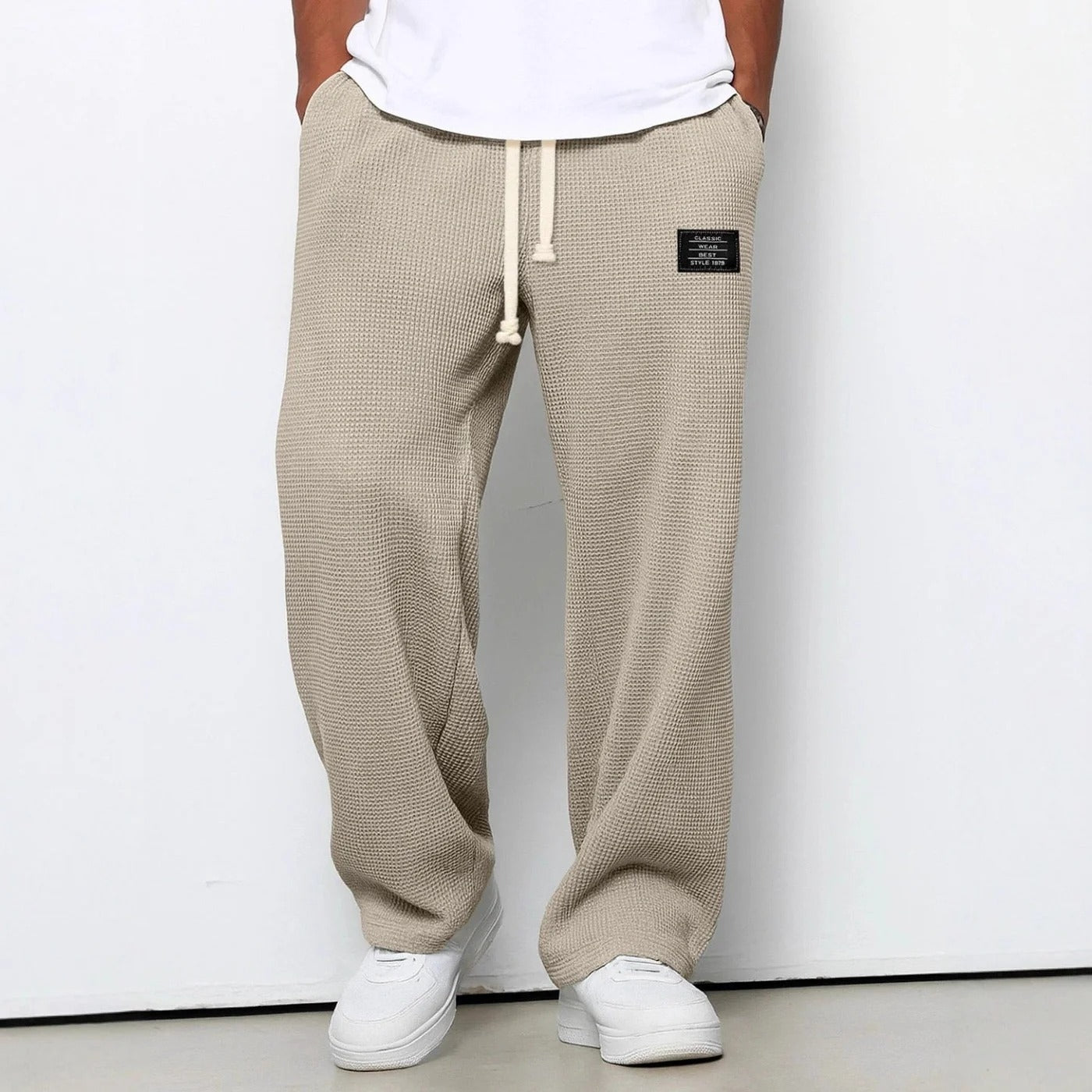 Pantalón ancho unisex con cintura ajustable