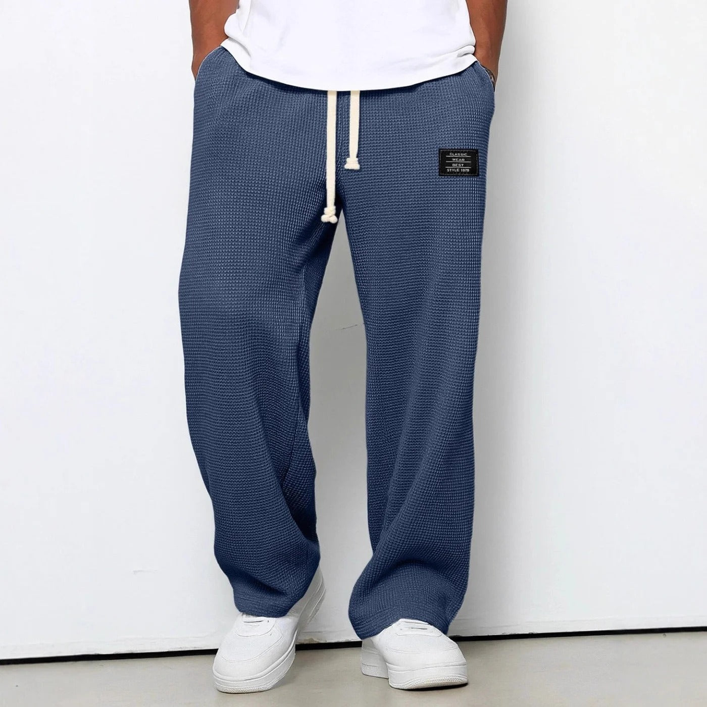 Pantalón ancho unisex con cintura ajustable