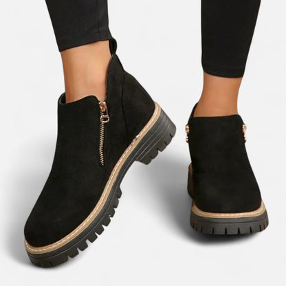 Botines Mujer Invierno Tacón Cuadrado