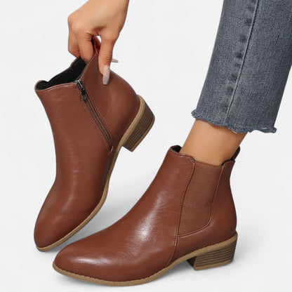 Botines Chelsea Mujer de Gamuza Tacón Medio