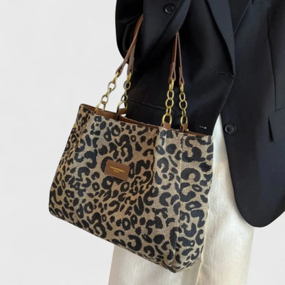 Bolso Mujer de Material Estampado Animal Ajuste Elegante