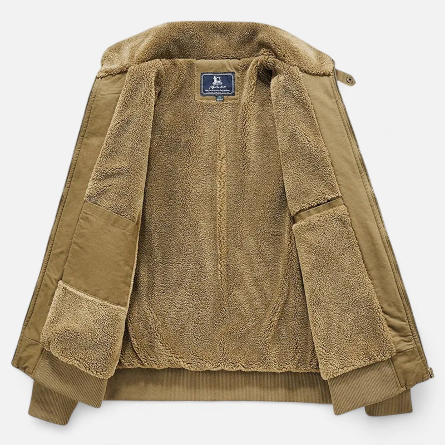 Chaqueta Hombre Invierno Algodón y Lana Ajuste Clásico