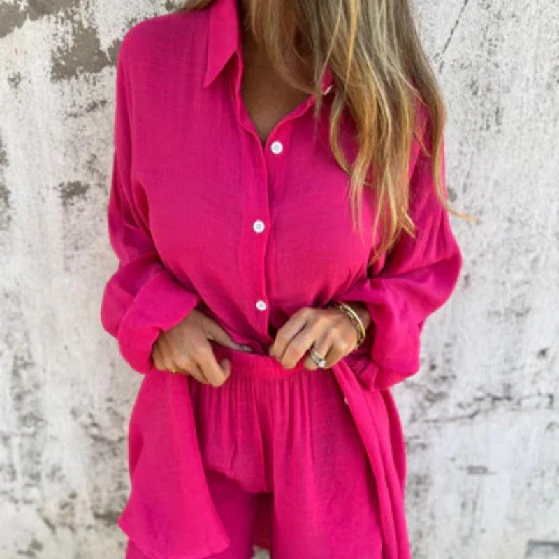Conjunto Casual Mujer de Tejido Suave Corte Relajado