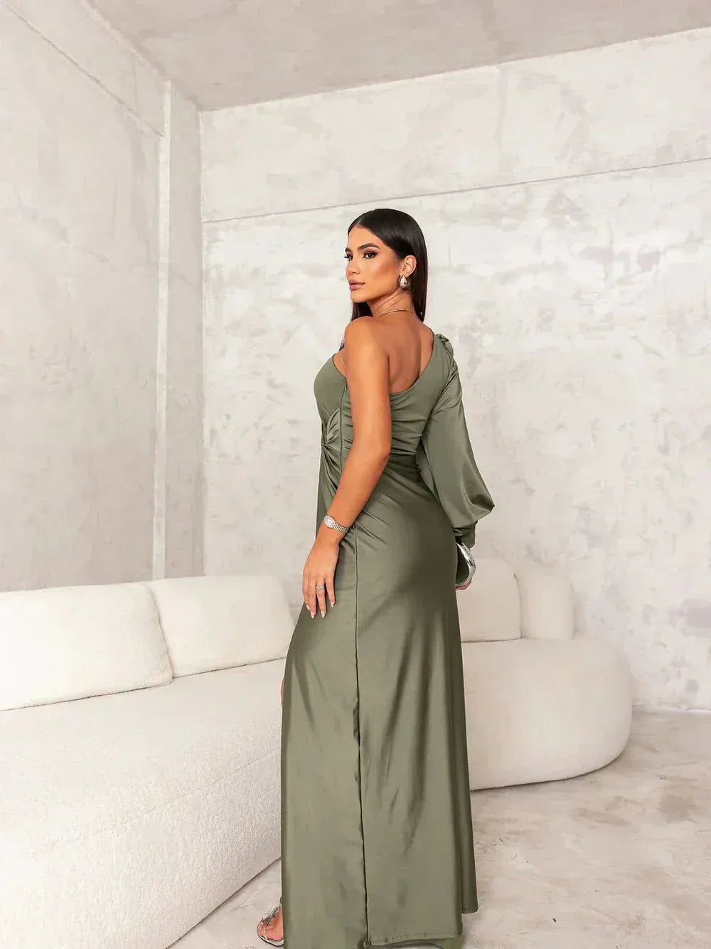 Vestido Gala Mujer Asimétrico Elegante