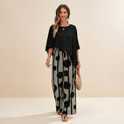 Conjunto Mujer Dos Piezas y Pantalón Fluido Moderno