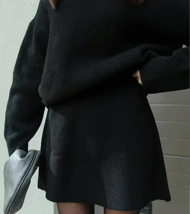 Conjunto Mujer de Punto Oversize Minifalda