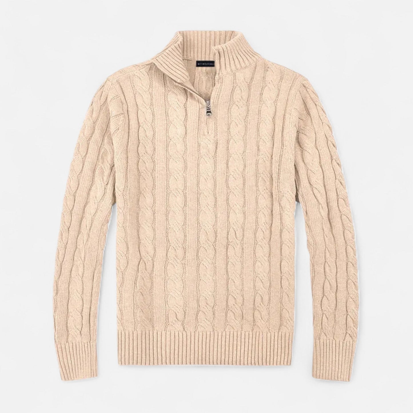 Jersey Hombre Cuello Alto Medio Cremallera Estilo Clásico - Mavetta