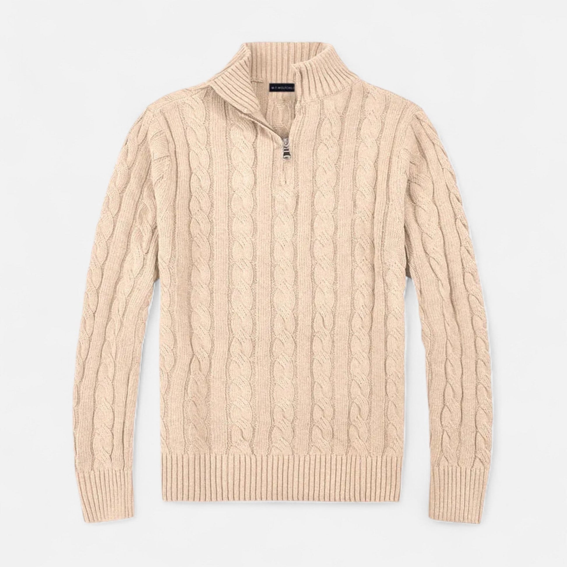 Jersey Hombre Cuello Alto Medio Cremallera Estilo Clásico - Mavetta