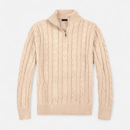 Jersey Hombre Cuello Alto Medio Cremallera Estilo Clásico - Mavetta