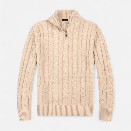 Jersey Hombre Cuello Alto Medio Cremallera Estilo Clásico - Mavetta