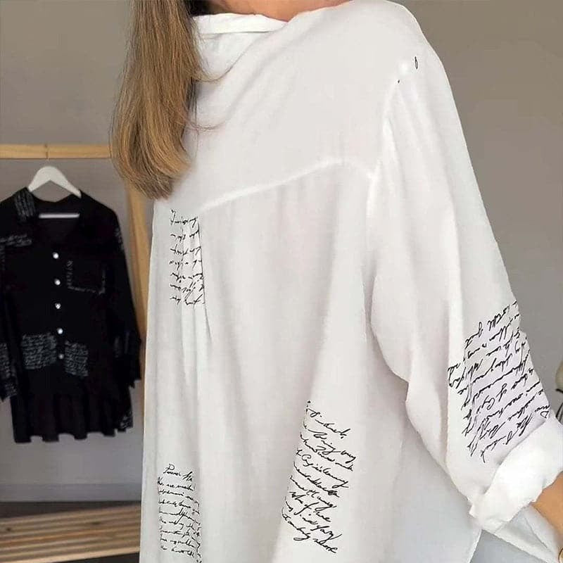 Camisa Mujer Estampada Manga Larga Ajuste Clásico