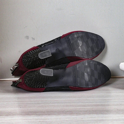 Tacones altos mujer de encaje elegante