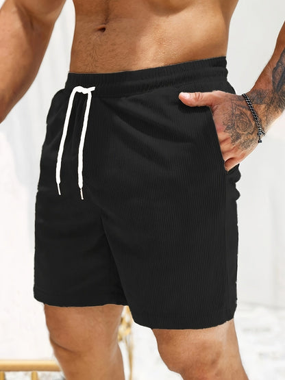 Pantalón Corto Hombre de Pana Cintura Elástica