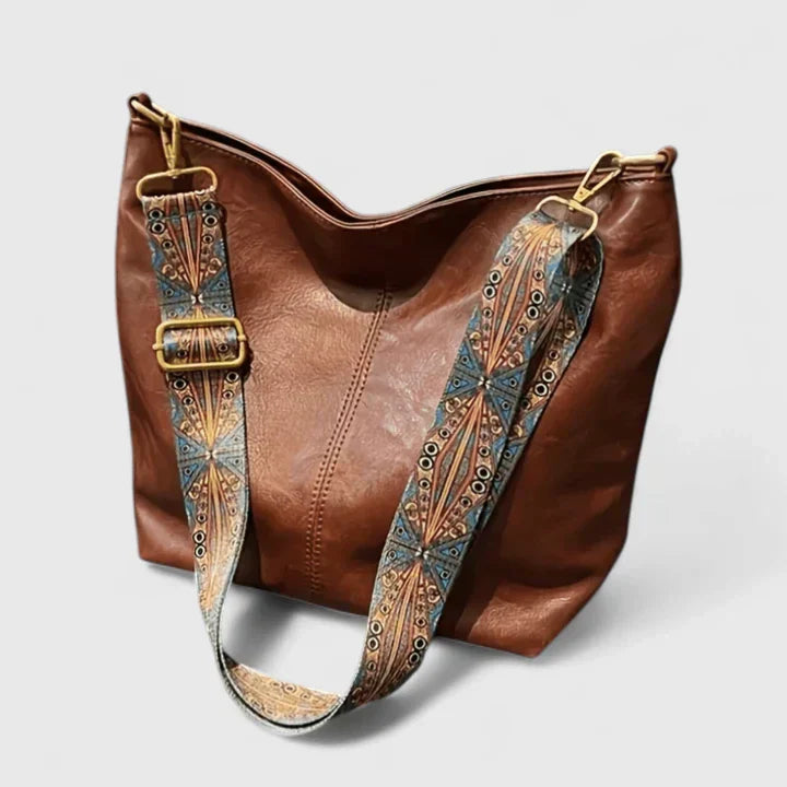 Bolso de hombro mujer con correa bandolera estampada