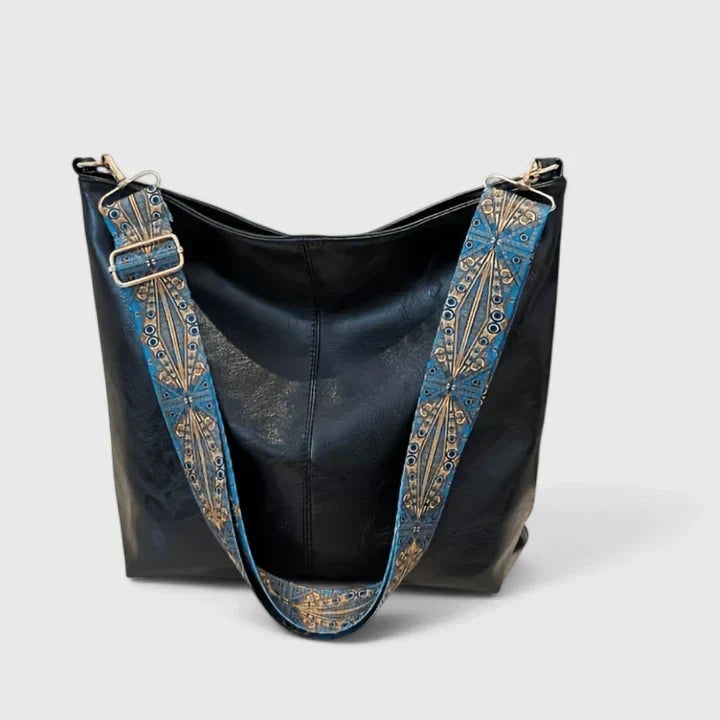 Bolso de hombro mujer con correa bandolera estampada