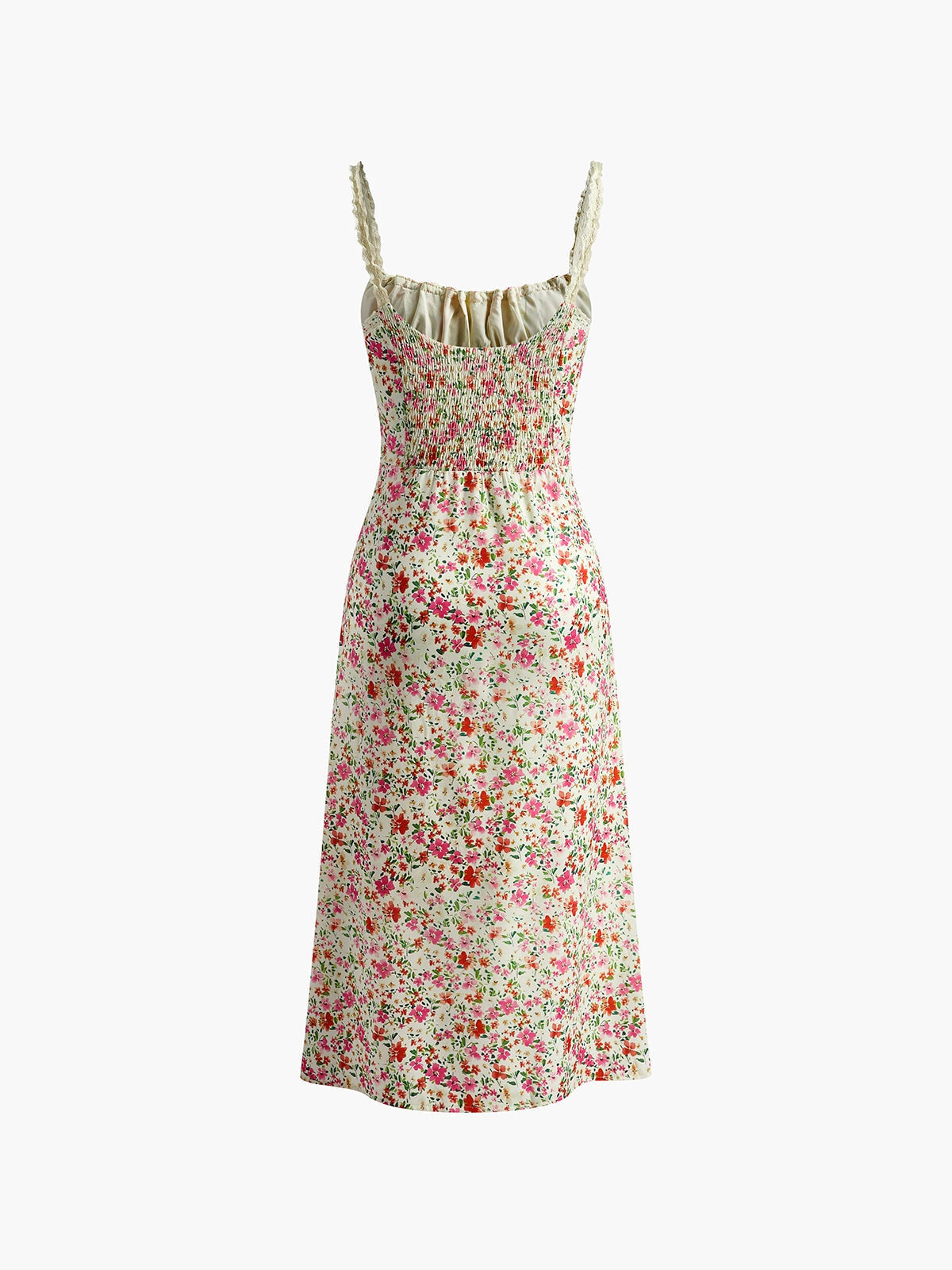 Vestido Midi Mujer de Tirantes Estampado Floral