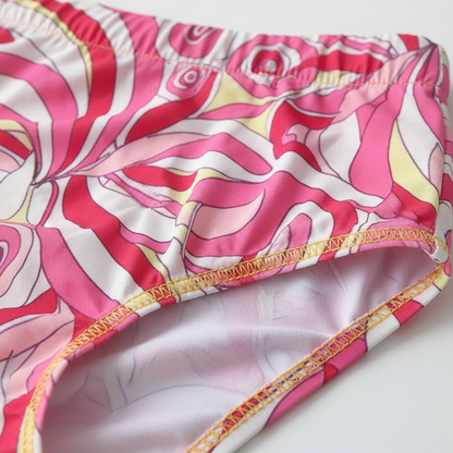 Conjunto Playa Mujer Bikini Estampado Shorts Kimono