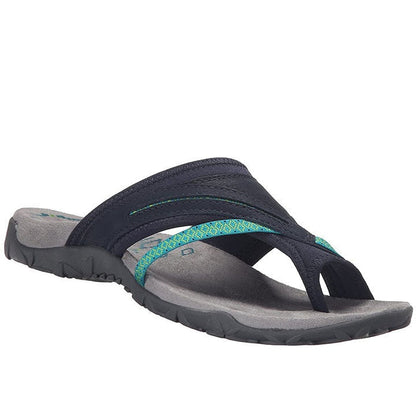 Chanclas Mujer Tira Ancha Suela Robusta Casual Verano