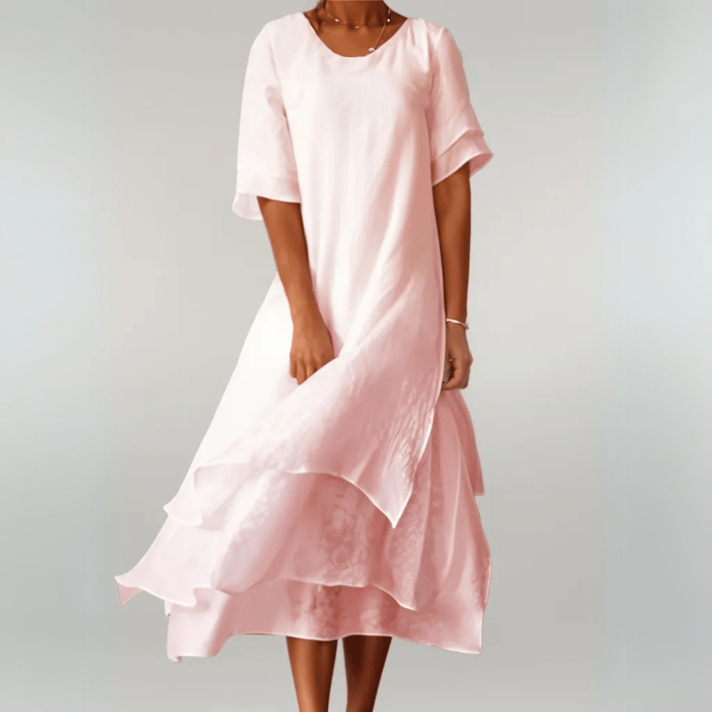 Vestido maxi mujer de algodón ligero y fluido verano - Mavetta