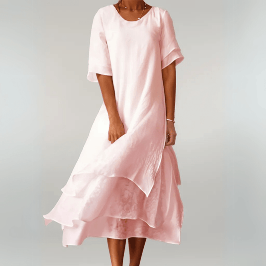 Vestido maxi mujer de algodón ligero y fluido verano - Mavetta