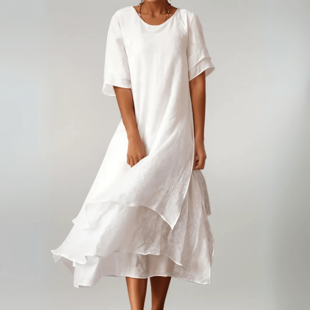 Vestido maxi mujer de algodón ligero y fluido verano