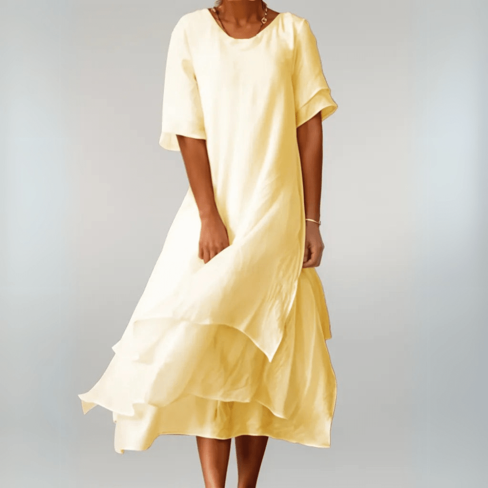 Vestido maxi mujer de algodón ligero y fluido verano