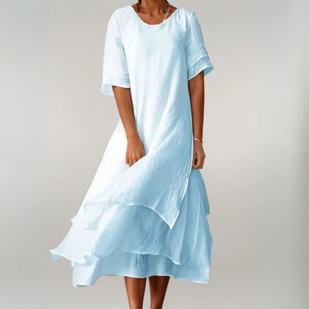 Vestido maxi mujer de algodón ligero y fluido verano