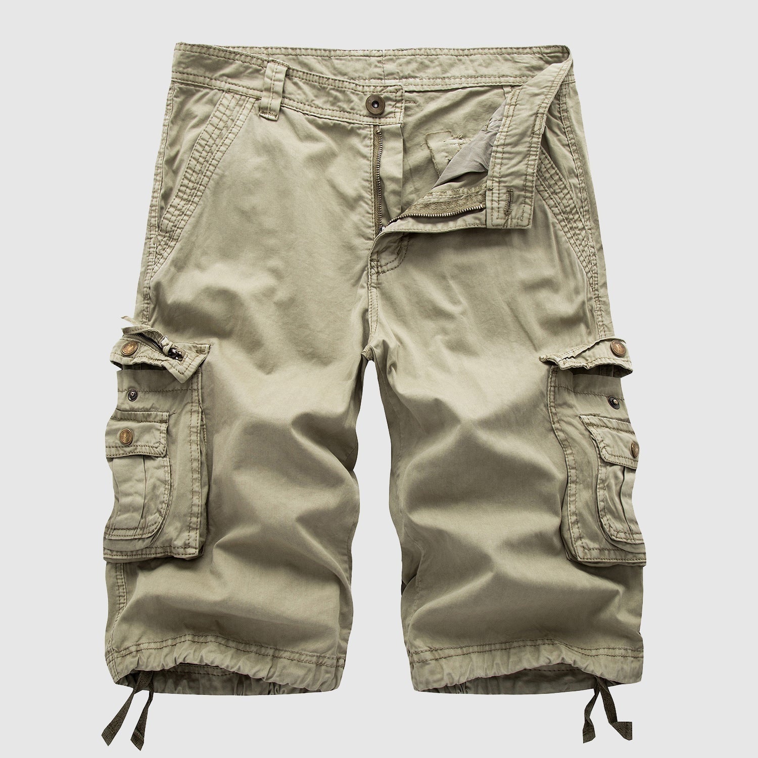 Pantalón Cargo Hombre Algodón Corto Bolsillos Multiples - Mavetta