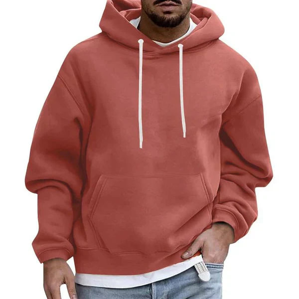 Sudadera Hombre con Capucha Algodón Oversize y Cordón Ajustable