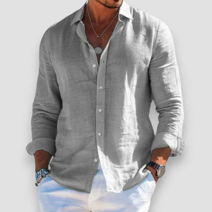 Camisa hombre ligera transpirable casual cómoda
