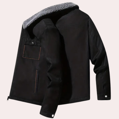 Chaqueta Hombre con Forro Sherpa y Cremallera Ajuste Regular