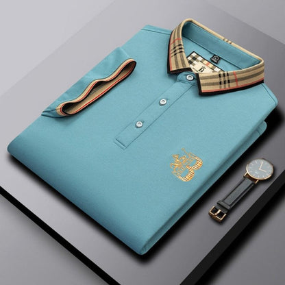 Polo Hombre Algodón Cuello Contraste Estilo Informal
