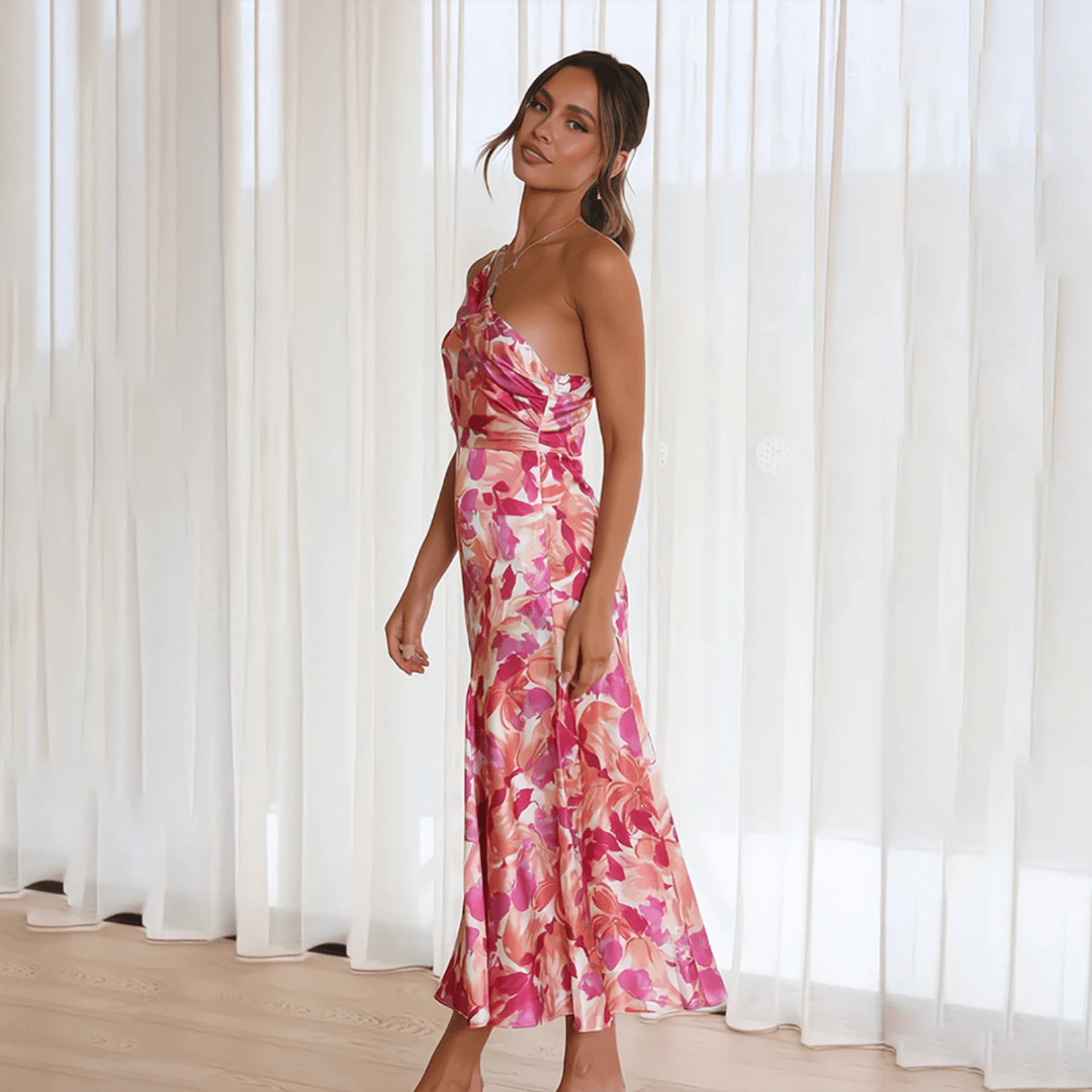 Vestido Verano Mujer Ligero Estampado Floral Ajuste Elegante