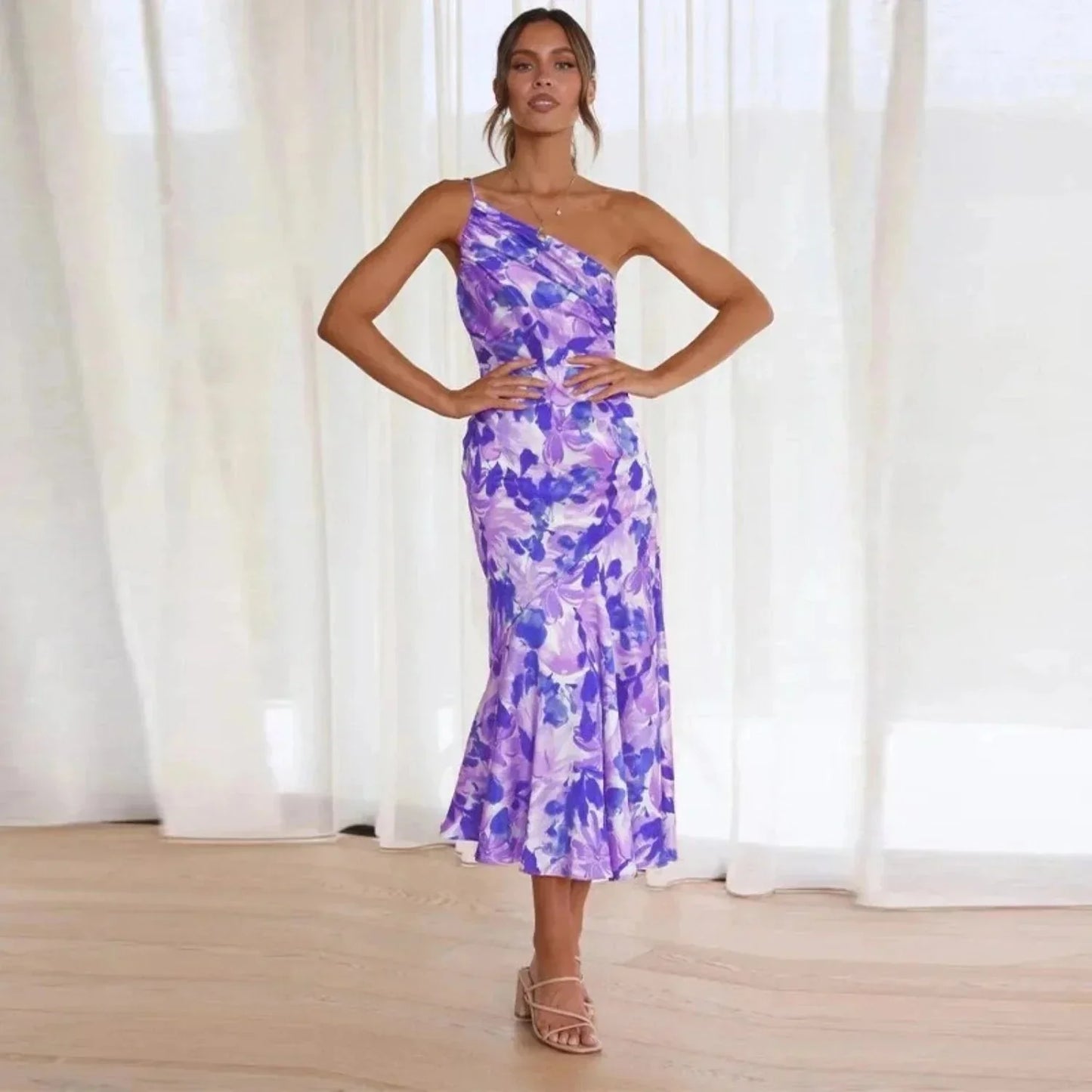 Vestido Verano Mujer Ligero Estampado Floral Ajuste Elegante