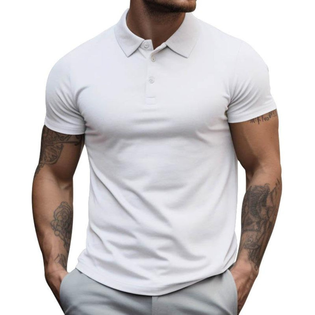 Polo Hombre Manga Corta Algodón Cuello Clásico