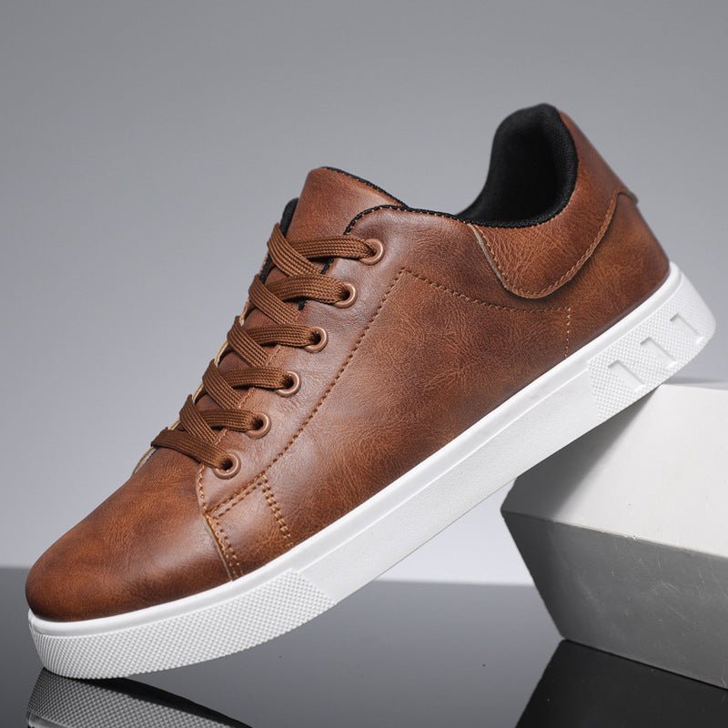 Zapatillas Hombre Urbanas Cuero Sintético Cordones Casual