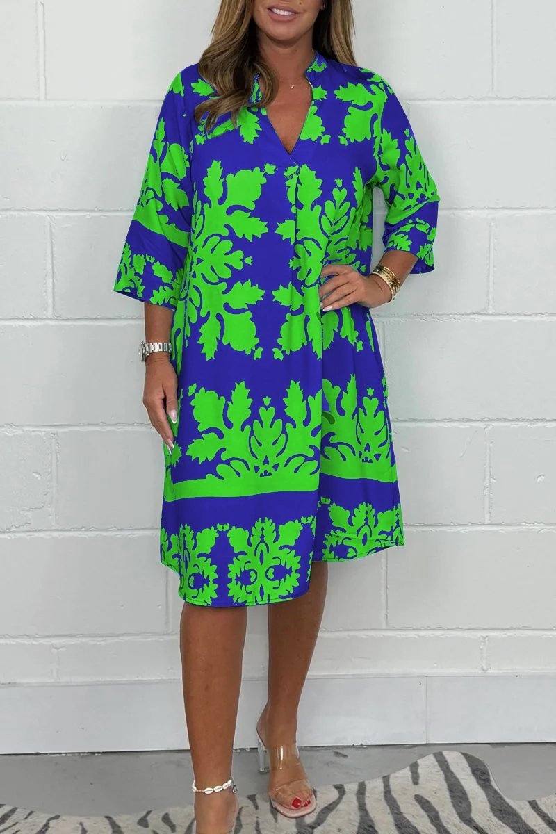 Vestido midi mujer de tela vaporosa corte amplio estilo romántico