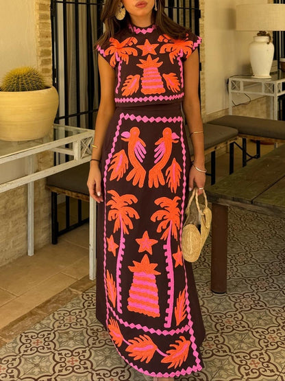 Conjunto Mujer y Falda Estampados