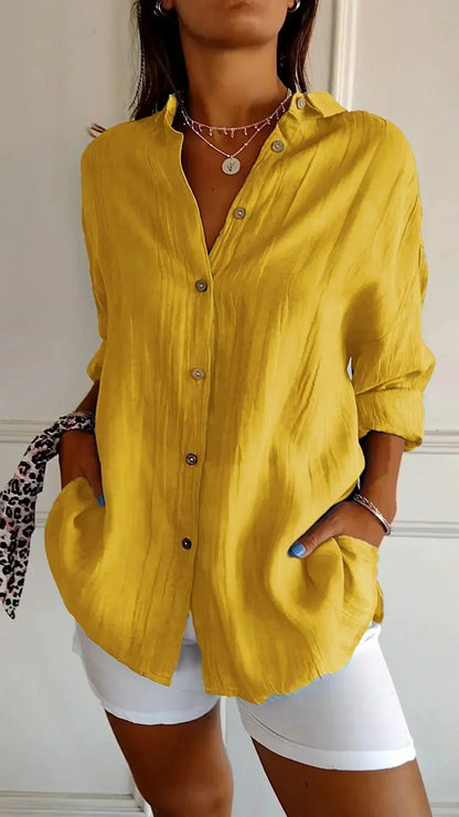 Blusa Mujer de Algodón Calidad Superior Ajuste Clásico