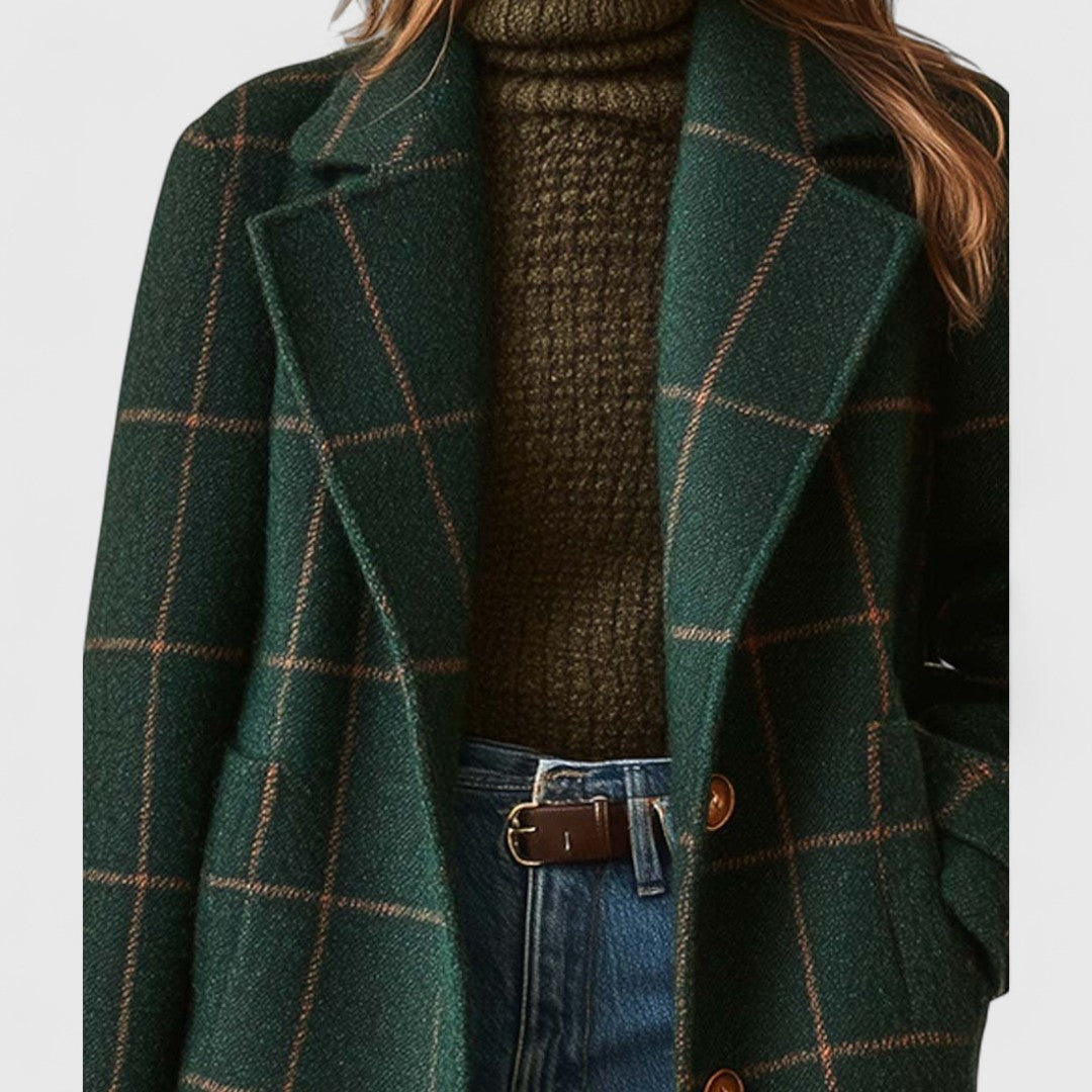 Abrigo Largo Mujer de Lana Clásico Invierno Ajuste Regular