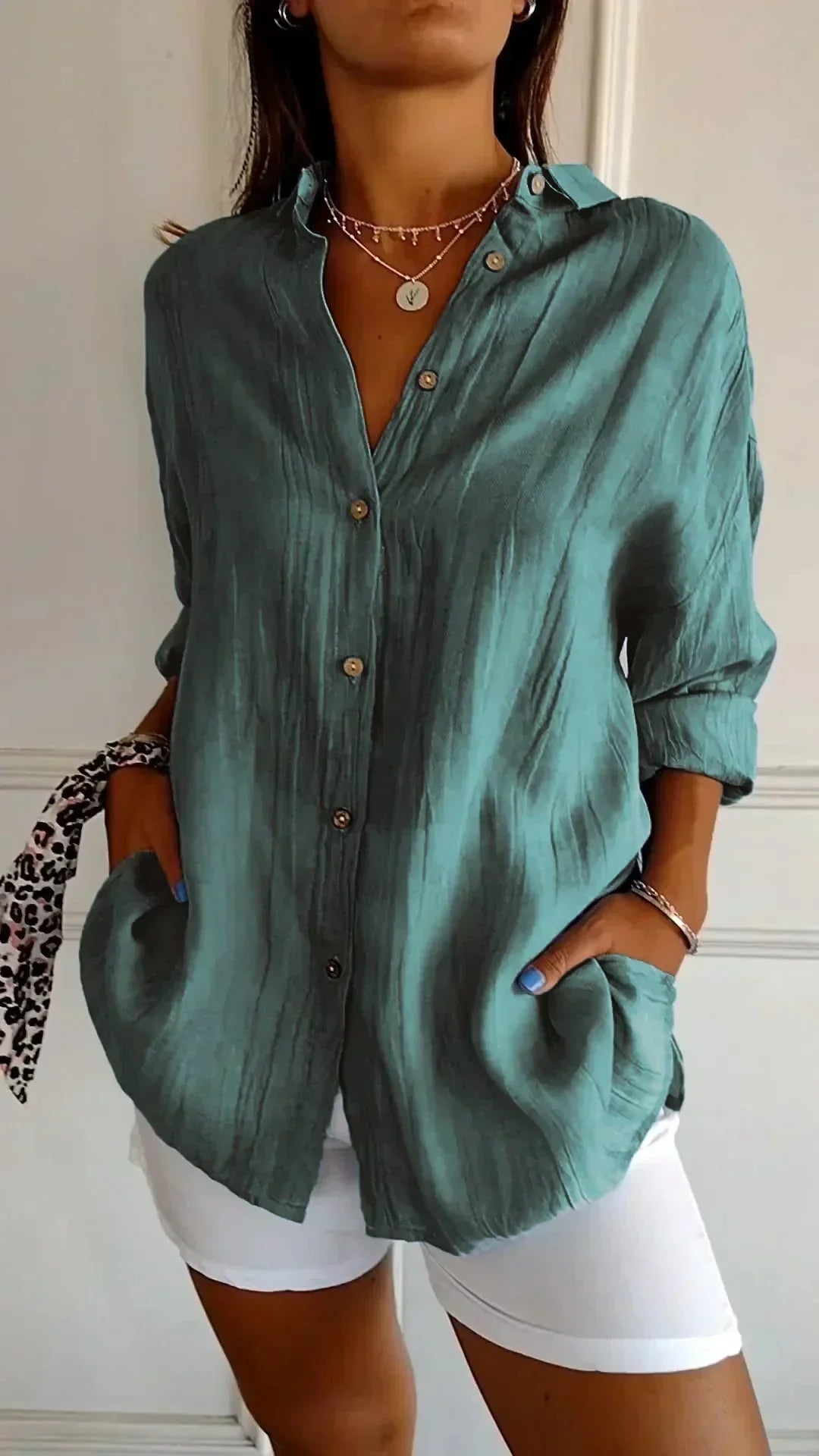 Blusa Mujer de Algodón Calidad Superior Ajuste Clásico