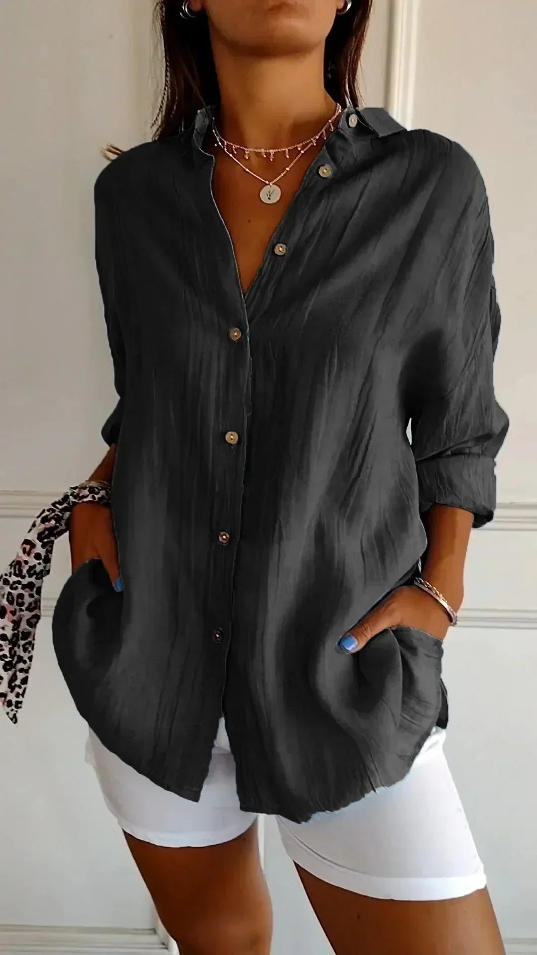 Blusa Mujer de Algodón Calidad Superior Ajuste Clásico